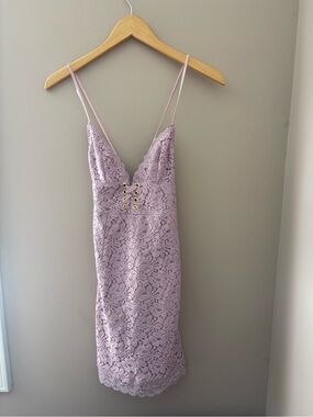 Victoria Secret NWTs Lace Bodycon Slip Dress in Dusty Lilac Sz. XS